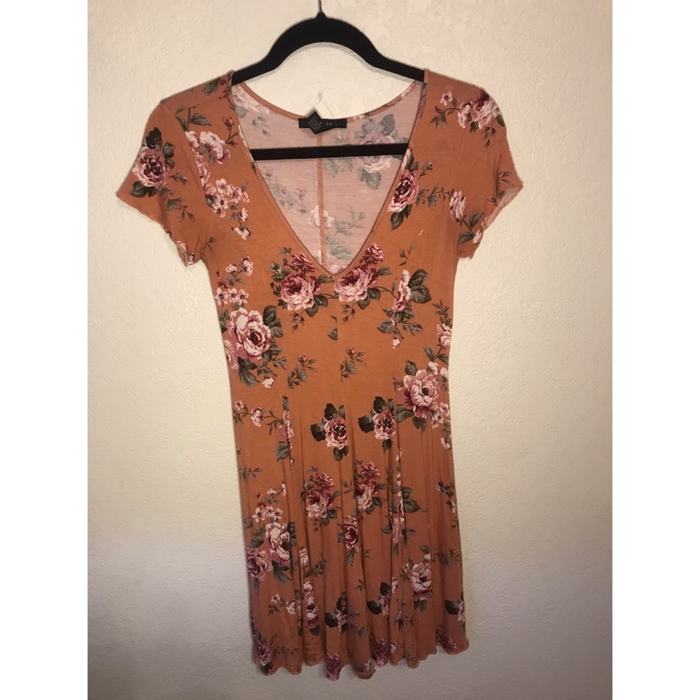 Orange Floral Dress